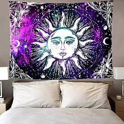 太陽の祭壇ウィッカ魔術ポリエステル装飾背景  パーティーの家の装飾のための宇宙の惑星のテーマの写真撮影の背景バナーの装飾  暗紫色  1500x2000mm