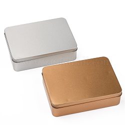 (Defective Closeout Sale), Rectangle Empty Tinplate Boxes, with Slip-on Lids, Mini Portable Box Containers, Mixed Color, 15.3x11.2x4cm