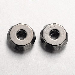 Perline di distanziatore stile tibetano, cadmio & nichel &piombo libero, rondelle, canna di fucile, 8x3mm, Foro: 2 mm