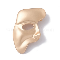 Épinglette de masque en alliage, badge créatif pour les vêtements de sac à dos, couleur or mat, 47x33x6mm