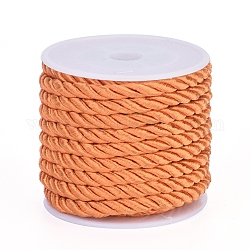 Полиэфирного корда, витой шнур, темно-оранжевый, 5 мм, около 4.37 ярда (4 м) / рулон