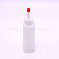 Pe bottiglia di plastica spremere, con coperchio, bottiglia di liqiud, colonna, bianco, 38x160mm, capacità: 100 ml (3.38 fl. oz)