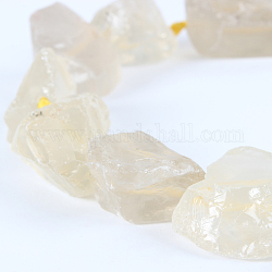 Brins de perles de quartz de citron naturel, 13~40x10~26x10~23mm, Trou: 2mm, Environ 14~19 pcs/chapelet, 16.54 pouce