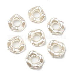 Perline di perle imitazioni abs, anello, 12x3mm, Foro: 5 mm