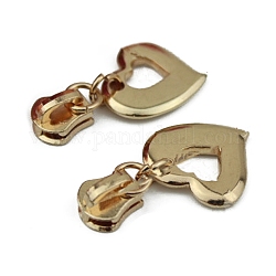 Tirazip in lega n. 5, per accessori porta abiti, cuore, oro chiaro, 4.5x2.5cm