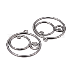 Alloy Links, Lead Free and Cadmium Free, Donut, Gunmetal, 34x1mm, Hole: 1.5mm