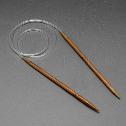 Aiguilles à tricoter circulaires en bambou, plus la taille disponible, selle marron, 780~800x4.5mm