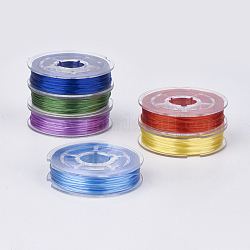 Filo di cristallo elastico piatto, filo per perline elastico, per realizzare bracciali elastici, colore misto, 0.4mm, circa 16.4 iarde (15 m)/rotolo