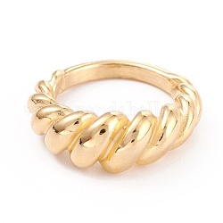 Chapado iónico (ip) unisex 304 anillos de dedo de acero inoxidable, anillos de croissant, dorado, tamaño mezclado, tamaño de 6~9, 3~6mm, diámetro interior: 16.5~18.9 mm