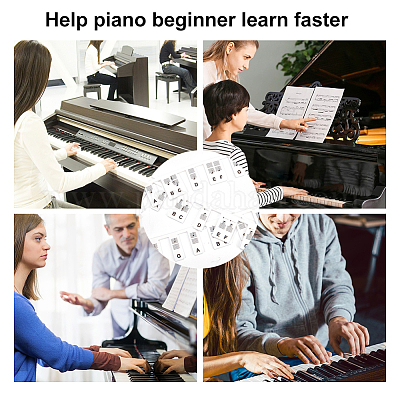 Guide des notes de piano pour débutant, étiquettes amovibles de
