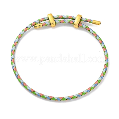 Bracciali intrecciati con cordino in poliestere regolabile&nbsp;BJEW-Z085-01G-17-1
