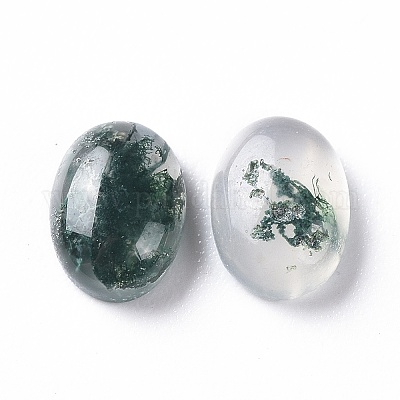 Cabochons en agate de mousse naturelle&nbsp;G-F697-E02-1