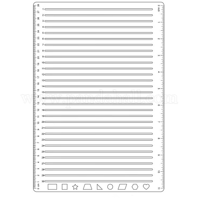 Plastic A4 Straight Line Stencil Template, Spacing Line Scale Measuring  Ruler, Rectangle, Clear, 288x199x2.5mm