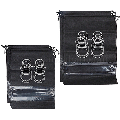 Portable Shoe Storage Bag, Non-woven Fabric Drawstring Shoe Bag