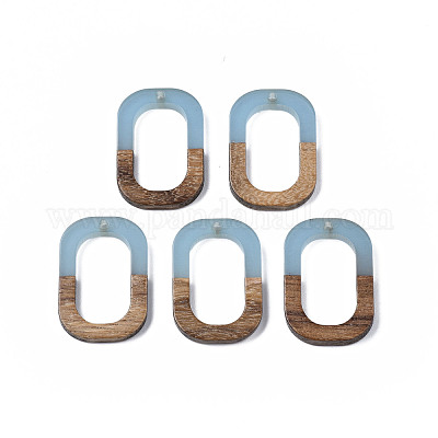 Pendenti in resina e legno di noce&nbsp;X-RESI-S358-07D-1