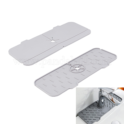 Silicone Faucet silicone Mat Kitchen Sink Splash Guard. Grey