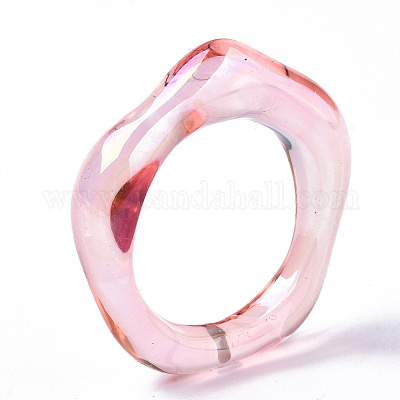 Bagues en résine transparente&nbsp;RJEW-T013-001-E04-1