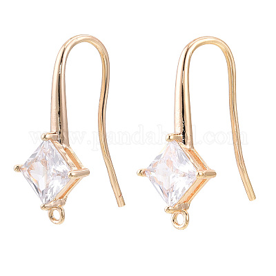 Ottone orecchino gancio&nbsp;ZIRC-Q019-002G-1