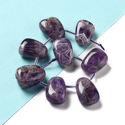 Natürlichen Amethyst Perlen Stränge&nbsp;G-P528-E06-01-1