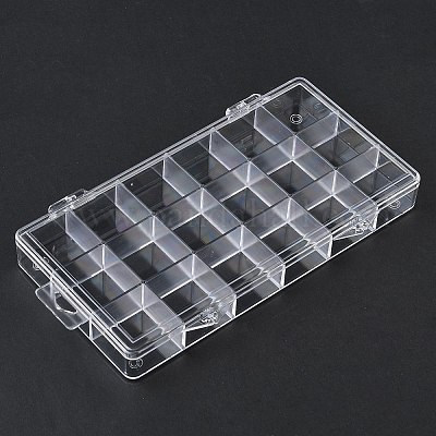 18 caja de almacenamiento de cuentas de plástico con rejilla&nbsp;CON-D015-01-1