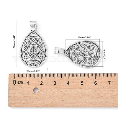 Pendente in lega basi per cabochon&nbsp;PALLOY-E436-87AS-1