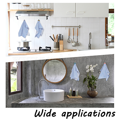 Globleland 16 pz porta asciugamani da cucina autoadesivo ganci rotondi per  montaggio a parete con aspirazione all'ingrosso 