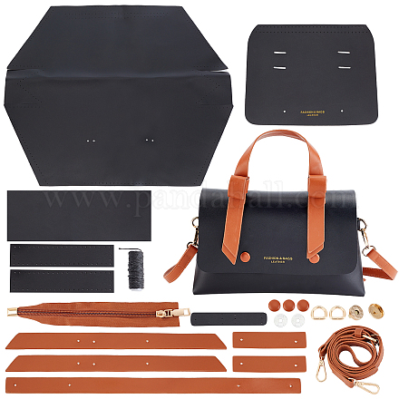 Wadorn 27pcs kit de fabrication de sac en cuir bricolage DIY-WH0304-169-1