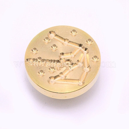 Brass Wax Sealing Stamp Head AJEW-TAC0026-01LG-11-1