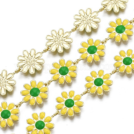 Messing Blumengliederketten CHC-N018-098C-1