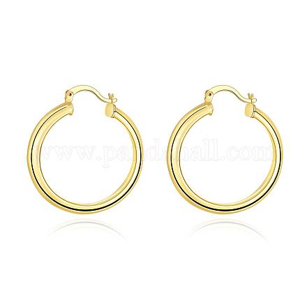 Vogue conception laiton anneau boucles d'oreilles EJEW-BB01543-1