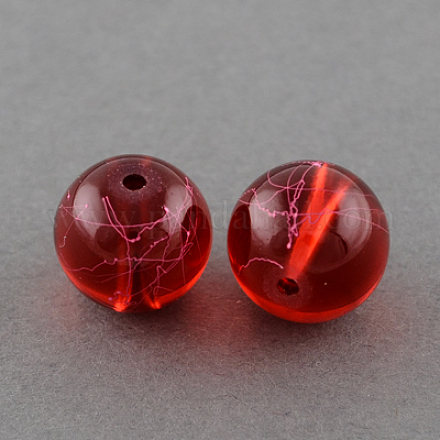 Chapelets de perles en verre transparent drawbench GLAD-Q012-14mm-15-1