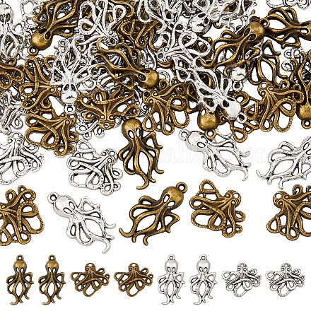 Dicosmétique 120 pièces 4 pendentifs en alliage de style tibétain FIND-DC0003-99-1