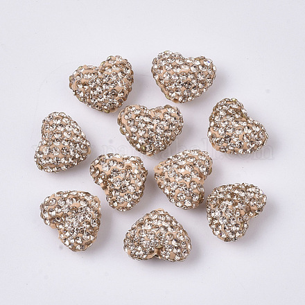Polymer Clay Rhinestone Beads X-RB-S055-26A-01-1