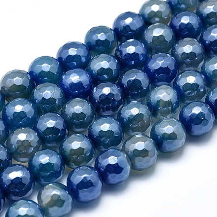 Galvani natürliche Achat Perlen Stränge G-O164-14-6mm-1