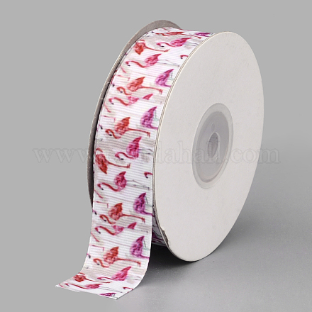 Rubans en gros-grain de polyester imprimés à face unique SRIB-Q019-D048-1