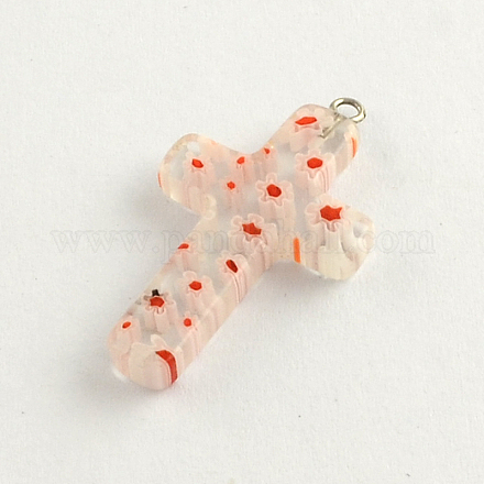 Perles en verre de millefiori manuelles LK-R005-11G-1