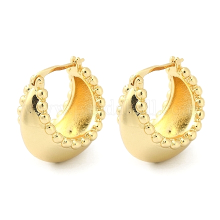 Boucles d'oreilles créoles croissant de lune en laiton placage rack pour femmes EJEW-Q780-02G-1