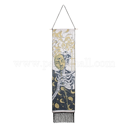 Halloween Theme Linen Wall Hanging Tapestry DJEW-B006-02D-1