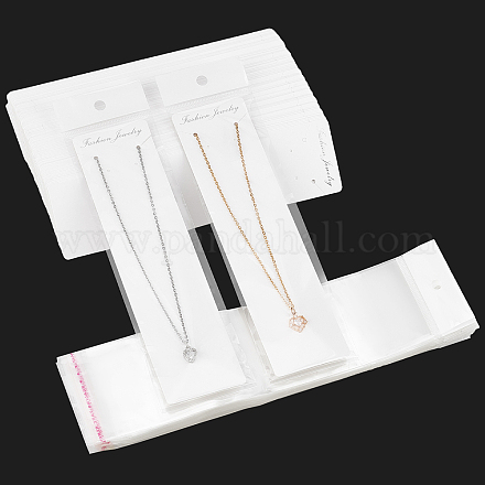 Nbeads rechteckige Halsketten-Display-Sets aus Pappe und Papierkarten NDIS-NB0001-03-1