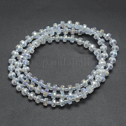 Chapelets de perles en verre électroplaqué EGLA-G026-AB01-1