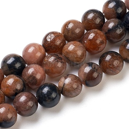 Perles de chiastolite naturelle G-I203-B-8mm-1