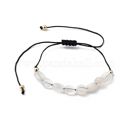 Bracelets de perles de nylon tressés réglables BJEW-JB05421-01-1