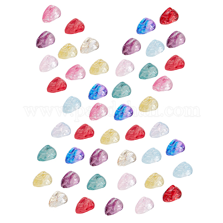 Nbeads 120pcs 12 couleurs perles de chalumeau faites à la main transparentes LAMP-NB0001-84-1