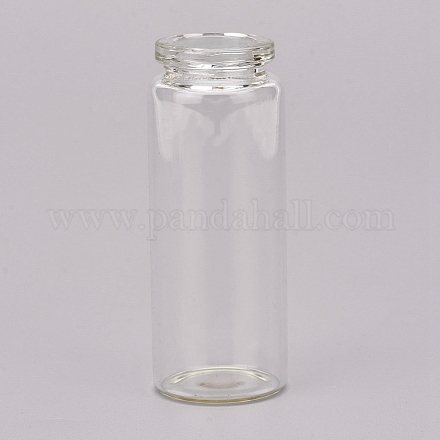 ガラス瓶  ウィッシングボトル  ストッパーなし  透明  70x27mm  穴：16mm  ボトルネック：19mm AJEW-XCP0001-03-1