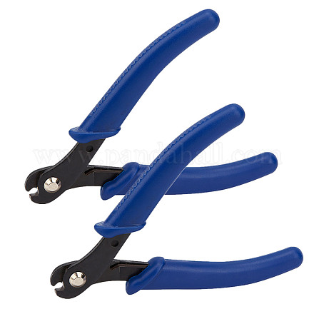BENECREAT 2 Packs Memory Wire Cutter Jewelry Pliers for Spiral Bracelet PT-BC0002-27-1