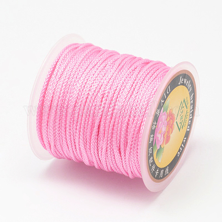 編み込みナイロン糸  ピンク  2mm  約25.15ヤード（23m）/ロール NWIR-N003-2mm-15G-1