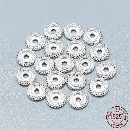 925 perles intercalaires granulées en argent sterling STER-T002-72S-1