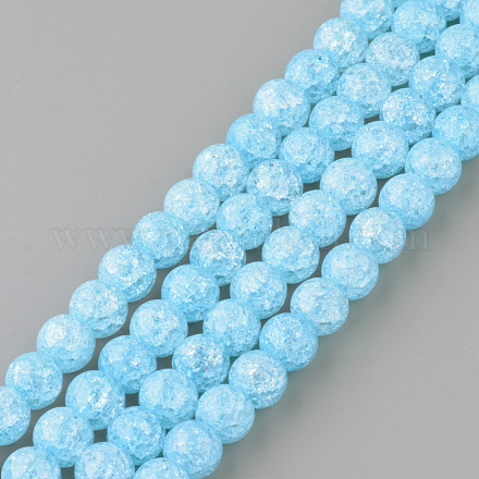 Chapelets de perles en quartz craquelé synthétique X-GLAA-S134-8mm-13-1