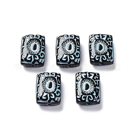 Black Opaque Acrylic Beads OACR-G016-33A-1