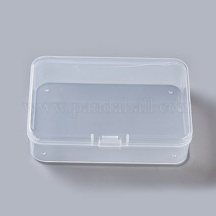 プラスチックビーズ収納ケース  長方形  透明  9.5x6.6x2.6cm X-CON-F005-14-C-1